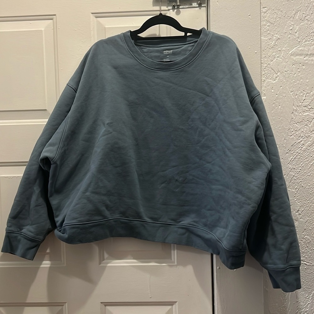 Girlfriend Collective Classic Sweatshirt in Lagoon